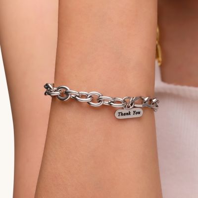 Pulsera de Cadena de Eslabones Empalmados Retro