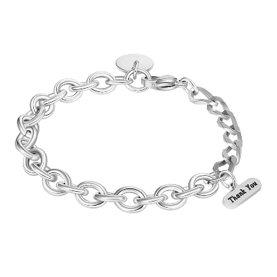 Pulsera de Cadena de Eslabones Empalmados Retro