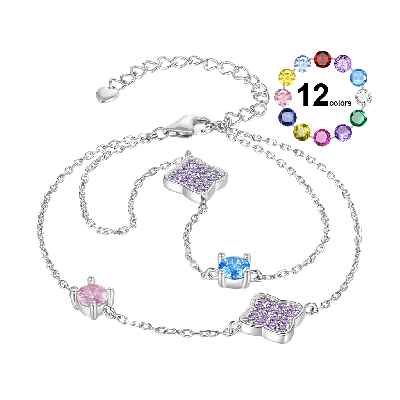 Pulsera Ajustable Trébol de Cuatro Hojas