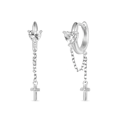 Pendientes Cruz Elegante Borla