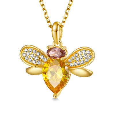 Collar de Abeja bañado en Oro de 18K