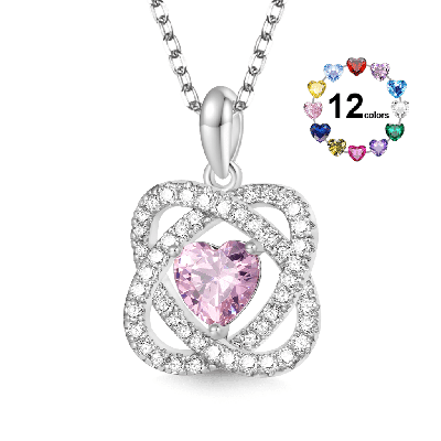 Collar Corazón Celta Piedra de Nacimiento