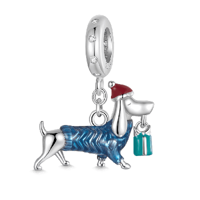 Colgante Perro Sanchicha Navideño
