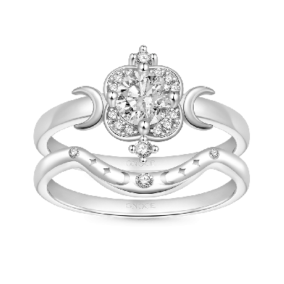 Anillos Apilables Luna y Estrella