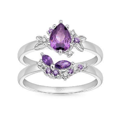 Anillos Apilables Mariposa Morada