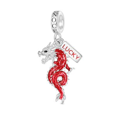 Colgante Dragón Rojo de la Suerte
