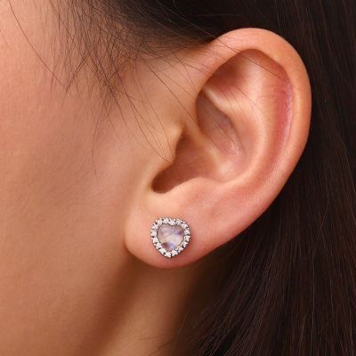 Pendientes Corazón Piedra Luna