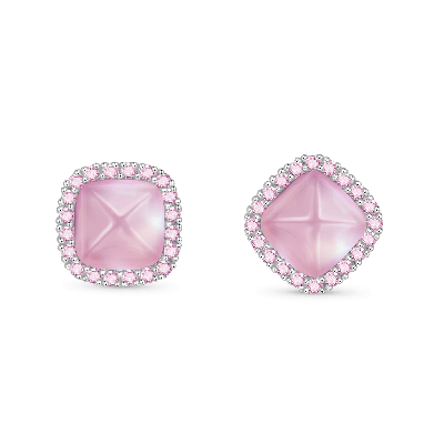 Pendientes Cuarzo Rosa Natural