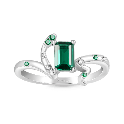 Anillos de Espinela Verde Serpiente del Zodiaco