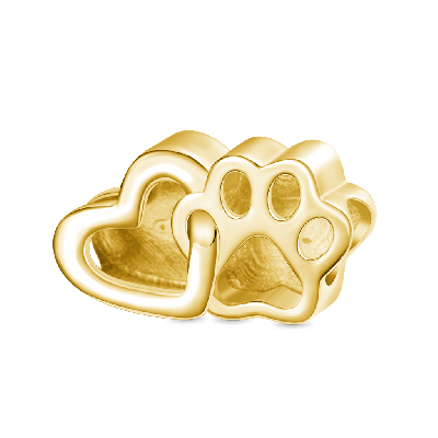 Charm Mascota del Amor chapado en oro de 18k