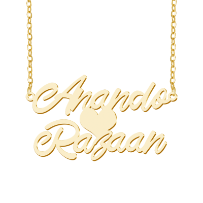 Collar Amor Doble Nombres Pareja