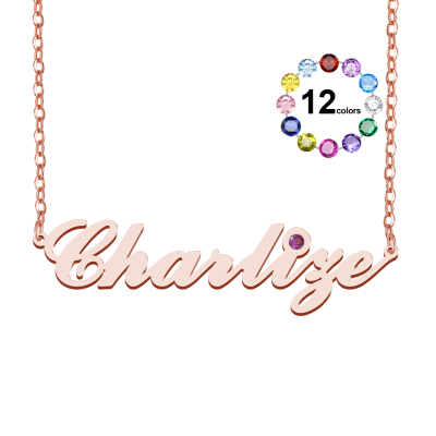 Collar Elegance con Nombre y Piedra de Nacimiento