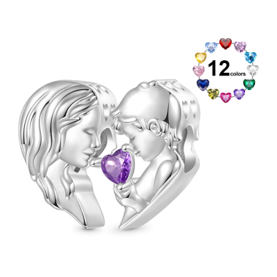 Charm Doble Corazón Madre & Hijo