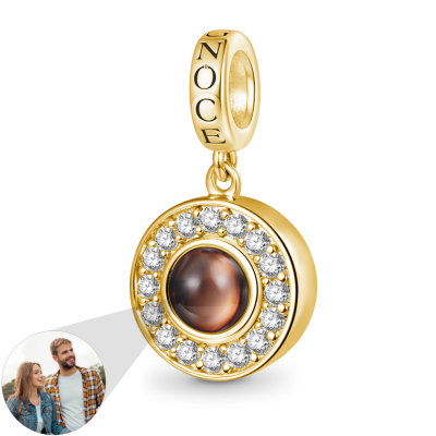 Colgante Foto Proyección Chapado en Oro 18k