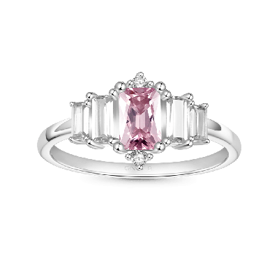 Anillo de Mujer de Circonita Cúbica Rosa
