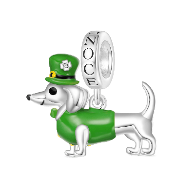 Colgante Perro Sanchicha Día de San Patricio