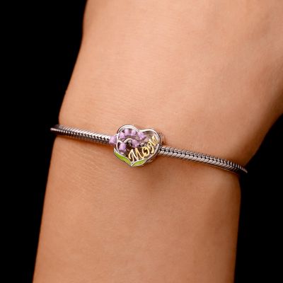 Charm con Foto Corazón Lirio del Valle