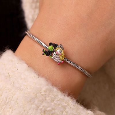 Wicked Charm Elphaba & Glinda con Diamantes Pavé