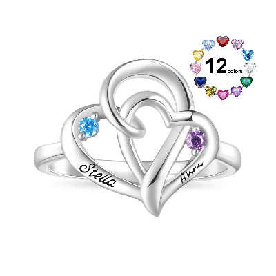 Anillo Promesa Doble Corazón