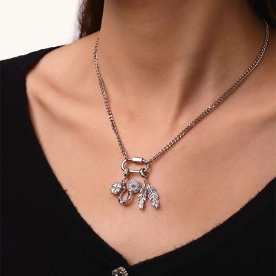 Collar de Cadena con Aro Ovalado