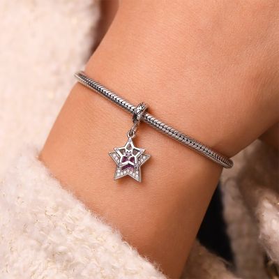 Colgante Estrella Purpurina