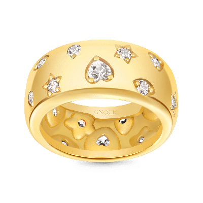 Anillo Mixto Topacio Blanco