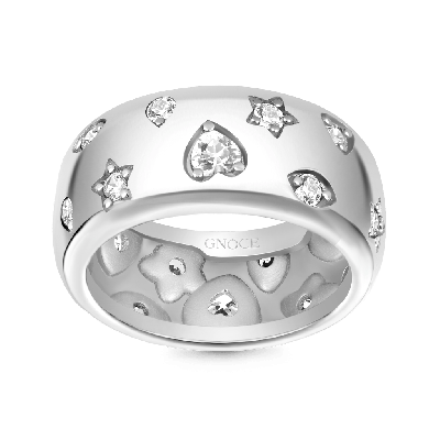 Anillo Mixto Color Plata