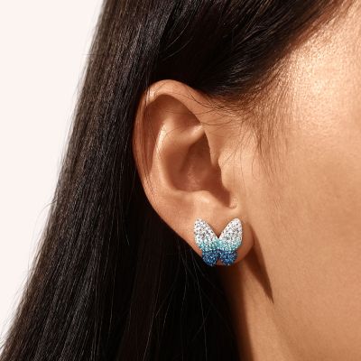 Pendientes Mariposa Gradiente Azul