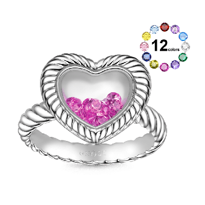 Anillo Corazón Amoroso Confetti Shaker