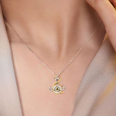 Collar de Ancla y Brújula de Cuerda Retorcida