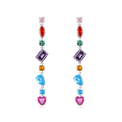 Pendientes de Gota Arco Iris Multicolor