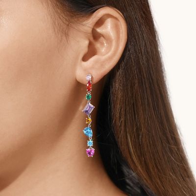 Pendientes de Gota Arco Iris Multicolor