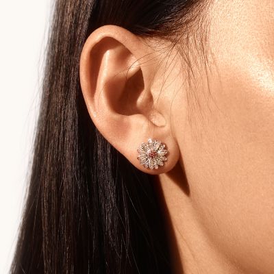 Pendientes de Citrino Amarillo con Margarita