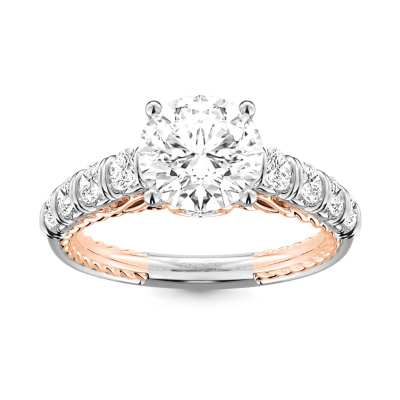 Anillo de Compromiso con Pavé de Cable