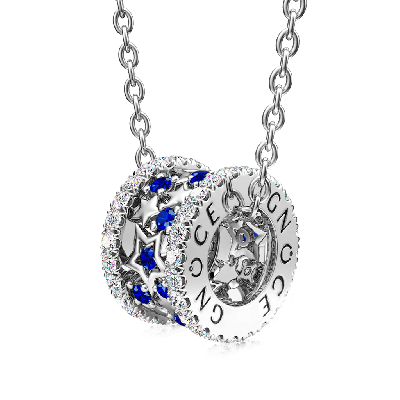 Collar De Tambor Estrellado Azul