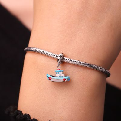 Colgante de Barco de Pesca en Miniatura