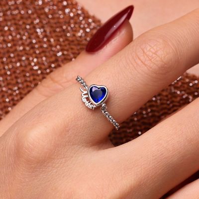 Anillo de Cadena Corazón Madre