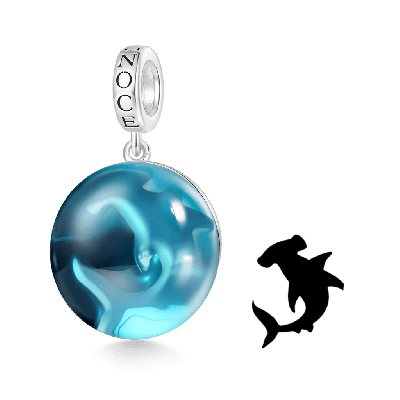 Colgante de Vidrio de Tiburón Martillo