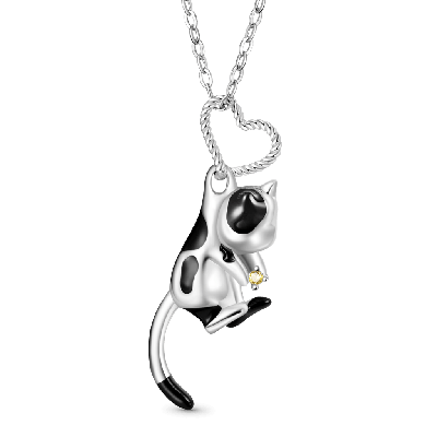 Collar de Corazón de Gato Vaca