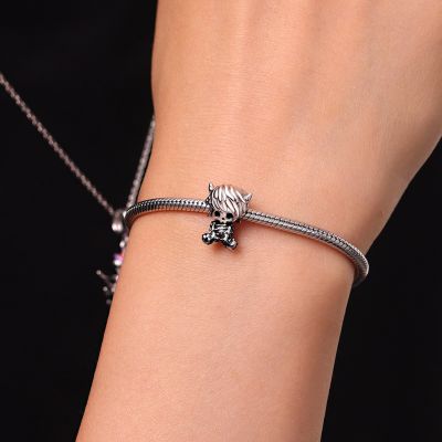 Charm de Vaca de las Tierras Altas con Calavera