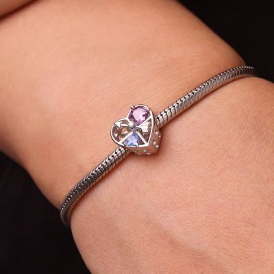 Charm de Flecha Rotativa con Reloj de Amor