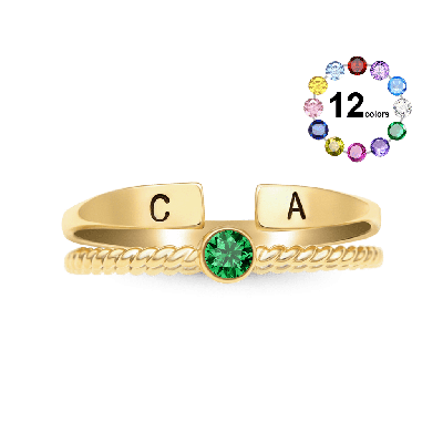 Anillo Iniciales Personalizados