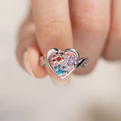 Anillo Huella con Piedra Natal