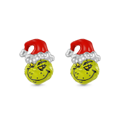 Pendientes de Botón Grinch