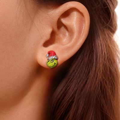 Pendientes de Botón Grinch