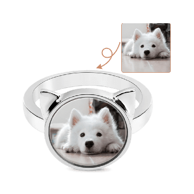 Anillo Foto para Mascotas Amantes