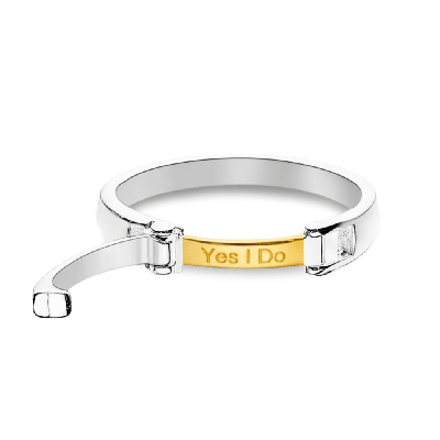 Anillo Hebilla Grabado para Mujer