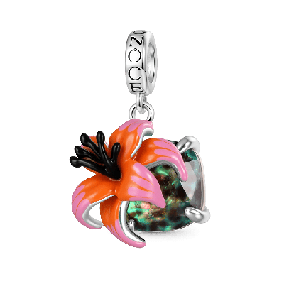 Colgante lirio con estampado de leopardo