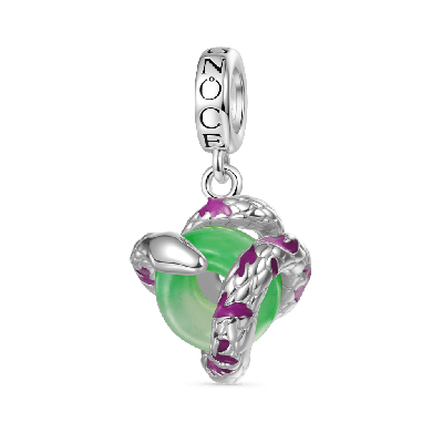 Colgante jade abrazado por serpiente