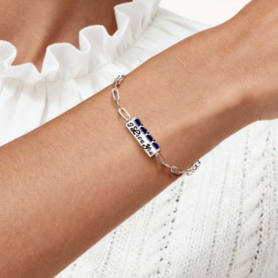 Pulsera piedra natal grabable